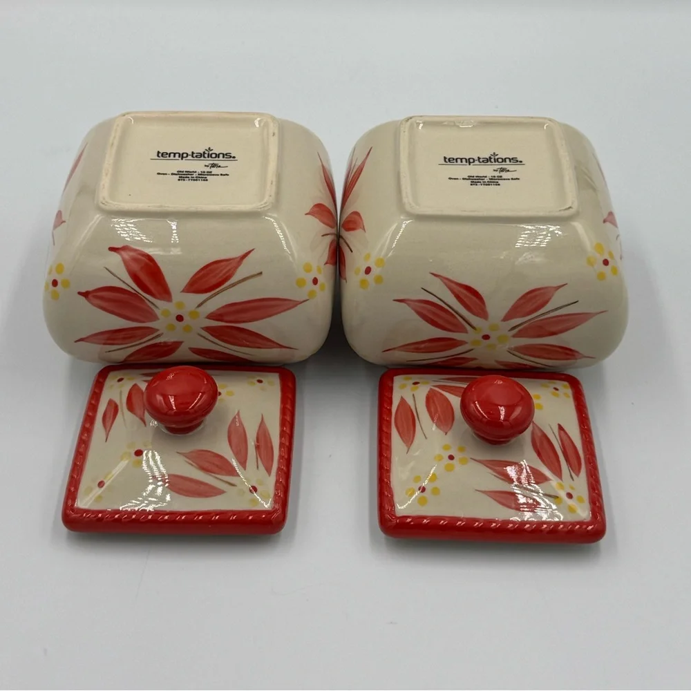 Temp-tations Old World Curved Ramekins with Lids Set of 2